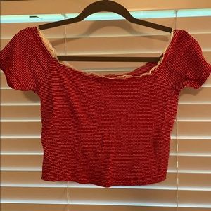 ASOS red crop top